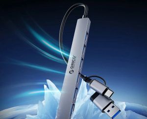 Orico HUB USB-C/USB-A 7 port - USB3.0 x 1, USB2.0 x 6 - YSA2-U3-GY