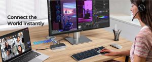 Orico Portable Docking station M.2 SATA/NVMe - HDMI, USB3.2-A x 1, USB-C (10Gbps) x 1,USB-C (PD100W), USB2.0-A x 2, LAN - OM28PR-G2-BK
