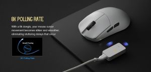 Lamzu професионална геймърска мишка MAYA X 8K - Wireless Gaming Mouse - Cloud Grey