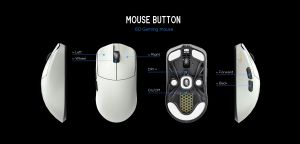 Lamzu професионална геймърска мишка MAYA X 8K - Wireless Gaming Mouse - White