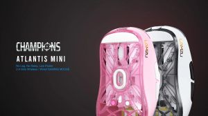 Lamzu професионална геймърска мишка ATLANTIS MINI [Champion Edition] 1K (8K compatible) - Wireless Gaming Mouse - Light Pink
