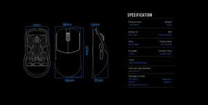 Lamzu професионална геймърска мишка ATLANTIS MINI [Champion Edition] 1K (8K compatible) - Wireless Gaming Mouse - Light Pink