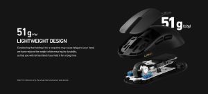 Lamzu професионална геймърска мишка ATLANTIS MINI 4K - Wireless Gaming Mouse - Charcoal Black