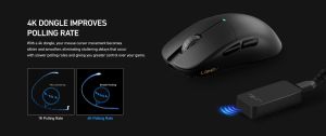 Lamzu професионална геймърска мишка ATLANTIS MINI 4K - Wireless Gaming Mouse - Charcoal Black