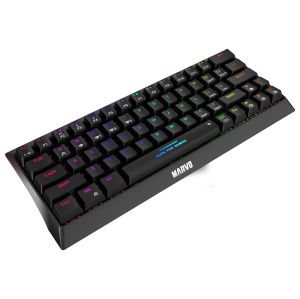 Marvo безжична механична геймърска клавиатура Wireless Gaming Mechanical keyboard Hecate 61WR Black - KG962W-R - Bluetooth 5.0, 63 keys