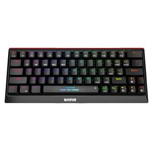 Marvo безжична механична геймърска клавиатура Wireless Gaming Mechanical keyboard Hecate 61WR Black - KG962W-R - Bluetooth 5.0, 63 keys