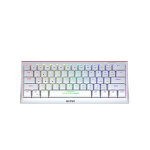 Marvo геймърска клавиатура Gaming Mechanical keyboard 61 keys TKL Hecate 61R WH - KG962G White - RED switches, RGB