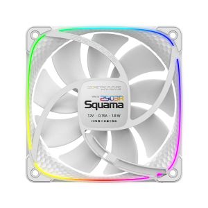 Ventilator Geometric Future Squama 2503R, Ventilator REVERSE, 120 mm, ARGB, Alb
