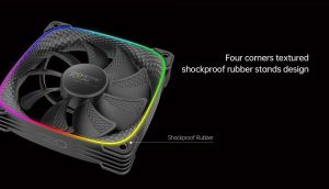 Ventilator Geometric Future Squama 2503R, Ventilator REVERSE, 120 mm, ARGB, Alb