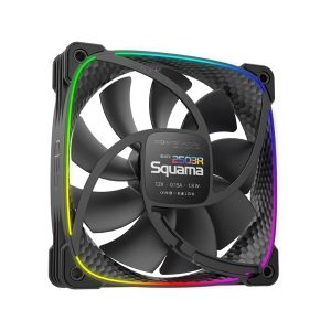 Ventilator Geometric Future Squama 2503R, Ventilator REVERSE, 120 mm, ARGB, Negru