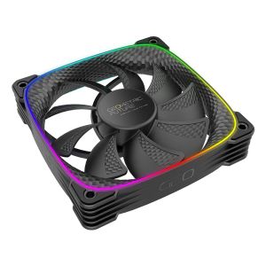 Ventilator Geometric Future Squama 2503R, Ventilator REVERSE, 120 mm, ARGB, Negru
