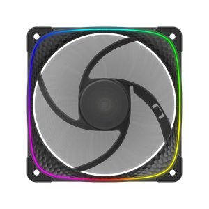 Ventilator Geometric Future Squama 2503R, Ventilator REVERSE, 120 mm, ARGB, Negru