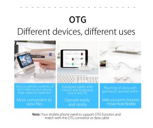 Orico USB2.0 HUB 4 port - USB/Micro USB input, Black - W5P-U2-100-BK-EP