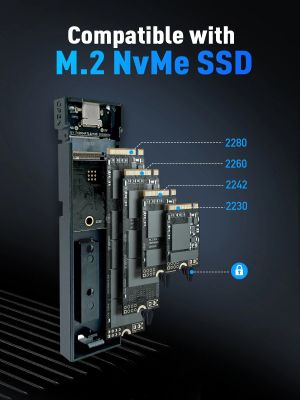 VCom Storage Case - M.2 NVMe M/B key - 10Gbps USB3.1 Type-C/A - CU850N