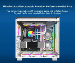 Montech Hyper Flow ARGB 240, CPU Liquid Cooler, White