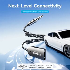 Vention Car Bluetooth 5.4 audio receiver USB, 3.5mm jack - NAIHG