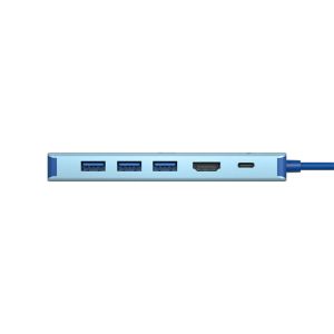 VCom докинг станция Docking Station Type-C 6-in-1 - CUE55 - PD3.0 100W, LAN 1000Mbps, HDMI, USB3.0 x 3