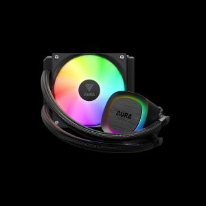 Gamdias Water Cooling 120mm - AURA GL120 v2 Black - aRGB