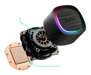 Gamdias Water Cooling 120mm - AURA GL120 v2 Black - aRGB