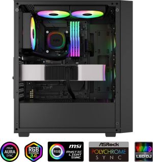 Gamdias Water Cooling 120mm - AURA GL120 v2 Black - aRGB