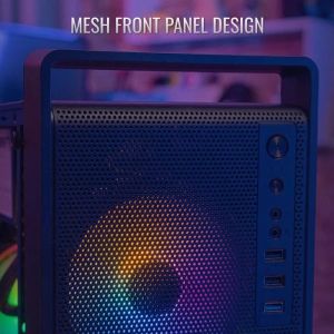 AeroCool Case mATX - CS-109-G-BK-v1 - FRGB, Tempered Glass