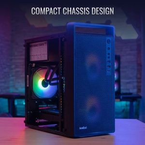 AeroCool Case mATX - CS-109-G-BK-v1 - FRGB, Tempered Glass