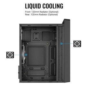AeroCool Case mATX - CS-109-G-BK-v1 - FRGB, Tempered Glass
