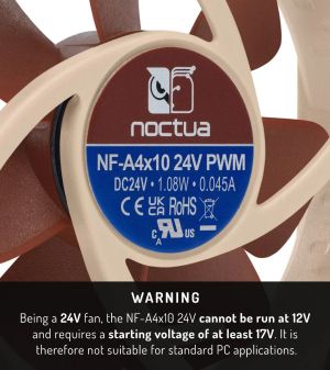 Noctua Fan 40x40x10mm 24V - NF-A4x10-24V-PWM