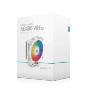 DeepCool охладител CPU Cooler AG400 White - Addressable RGB - LGA1700/AM5