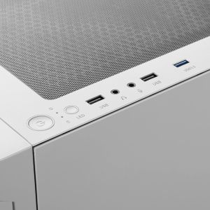Gamdias Case ATX - TALOS E3 MESH White - aRGB, Tempered Glass
