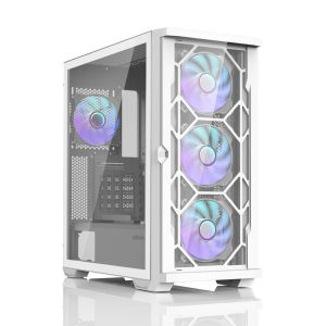 Zalman Case EATX - Z10 DUO White - Mesh/Tempered Glass