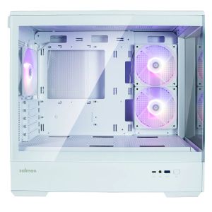 Zalman Case mATX - P30 White - aRGB, Tempered Glass