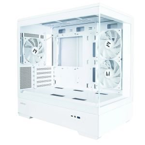 Zalman Case mATX - P30 White - aRGB, Tempered Glass