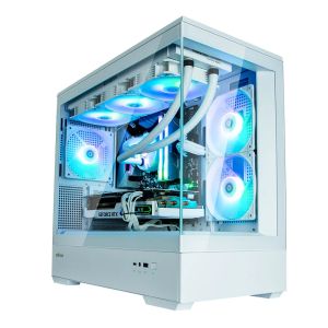 Zalman Case mATX - P30 White - aRGB, Tempered Glass