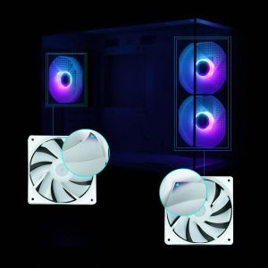 Zalman Case mATX - P30 White - aRGB, Tempered Glass