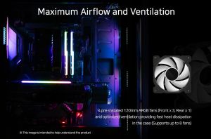 Zalman Case ATX - I3 NEO TG Black - aRGB, Tempered Glass