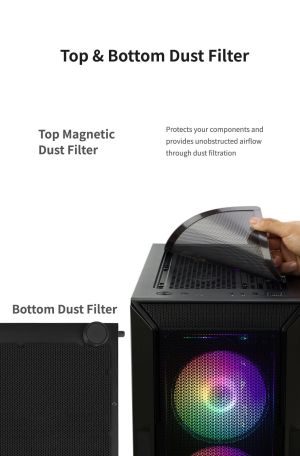 Zalman Case ATX - I3 NEO Black - RGB, Mesh