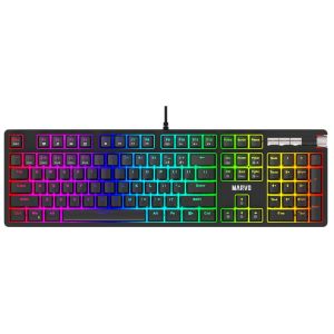 Marvo механична клавиатура Gaming Keyboard Mechanical KG948 - 108 keys, RGB, Macros, Blue switches