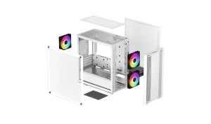DeepCool кутия Case mATX - CC360 A-RGB White