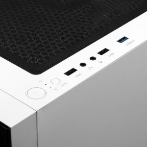 Gamdias Case ATX - TALOS E3 White - aRGB, Tempered Glass