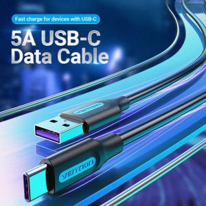Vention USB 3.1 Type-C / USB 2.0 AM - 1M Black 5A Fast Charge - CORBF