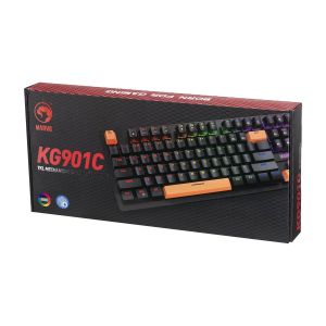 Marvo Gaming Mechanical keyboard 87 keys, Orange caps TKL - KG901C