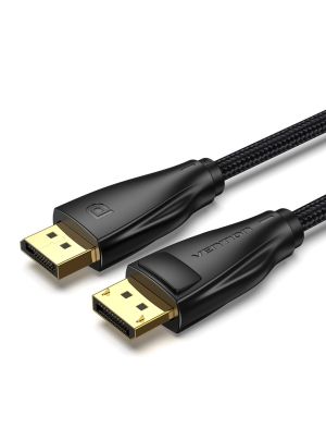 Vention Display Port 1.4 DP M / M 8K 1m - Cotton Braided, Black - HCCBF