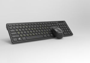 Makki Combo Keyboard and Mouse Wireless 2.4G BG low-profile chocolate - MAKKI-KB-KMX-C16