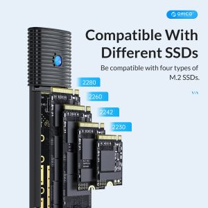 Orico Storage - Case - M.2 NVMe M/B key 10 Gbps Black - PWM2-G2