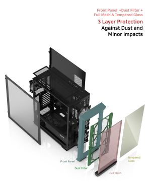 Zalman Case EATX - Z10 DUO - Mesh/Tempered Glass