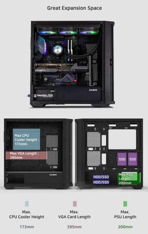Zalman Case EATX - Z10 DUO - Mesh/Tempered Glass