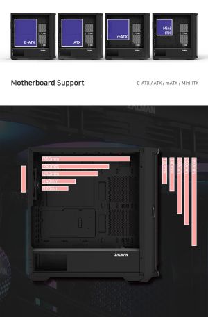 Zalman Case EATX - Z10 DUO - Mesh/Tempered Glass