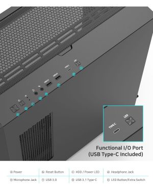 Zalman Case EATX - Z10 PLUS - Tempered Glass
