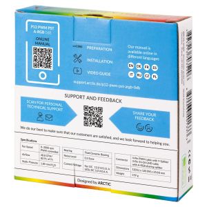 Arctic Fan 120mm P12 PWM PST A-RGB 0dB (White)
